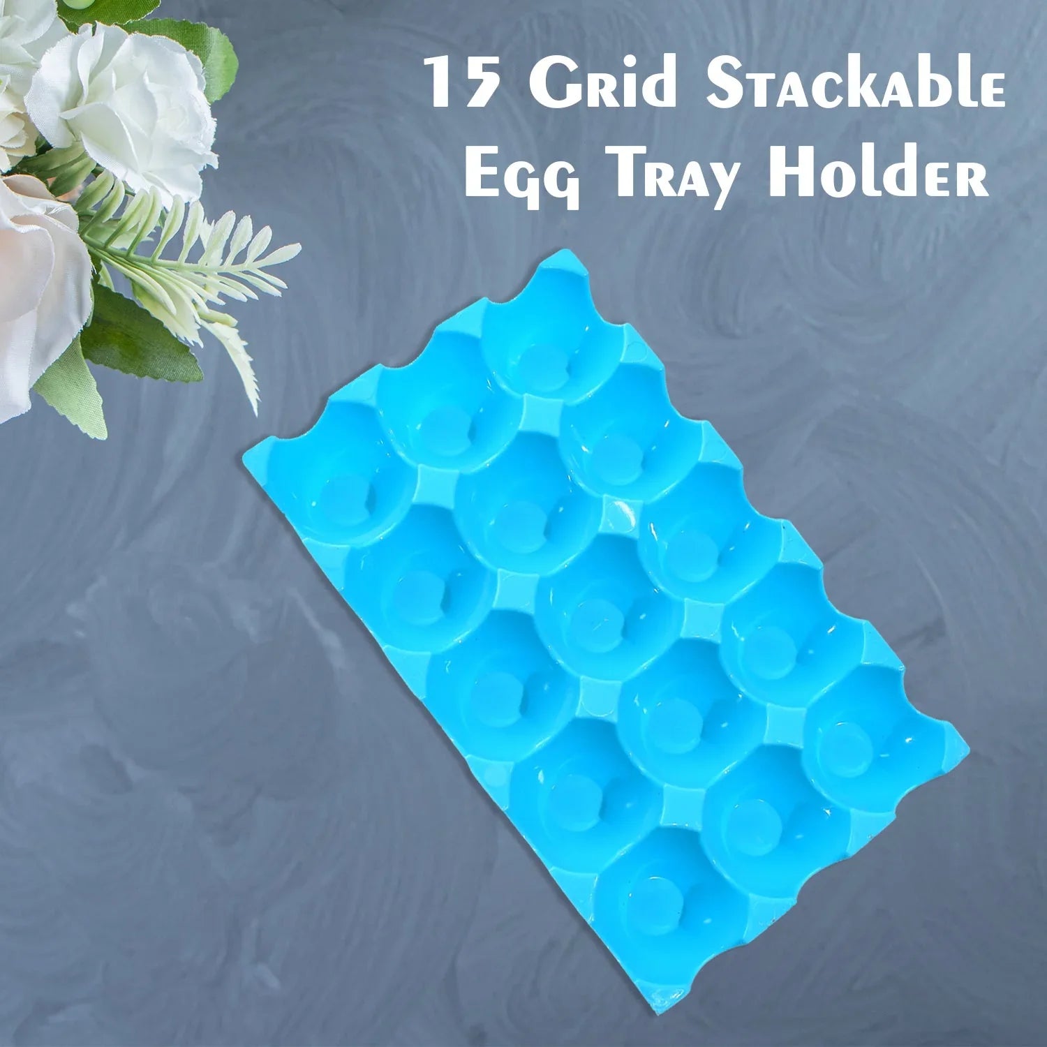 15 cavity egg trays for storage, plastic, 4 piece set 15 cavity egg trays for storage, plastic, 4 piece set